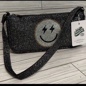 Skinnydip London Women's Amber Smile Emoji Shoulder Bag - Black Y2K Purse